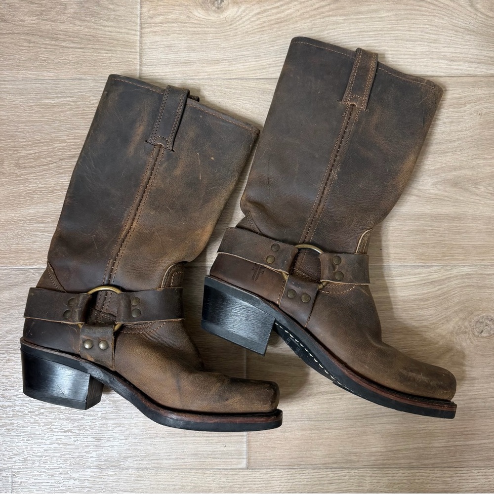 Vintage Frye Dark Brown Leather Boots, Like New